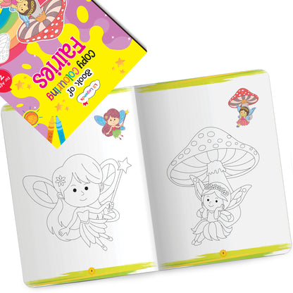Lil Legends Books Of Copy Colouring Set of 5 Books for Kids | Dinosaurs, Unicorns, Toys, Fairies and Underwater World | Fun Activities and Vocabulary Booster | For LKG/UKG | Age 3+