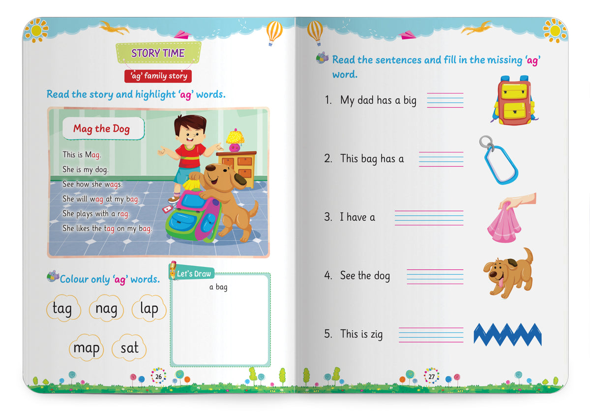 Lil Legends Incredible Phonics Level 2 Main Book | CVC Words, Short Vowels, Letter Blending | Early Reading | Phonics Workbook for Beginners | Age 4+