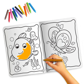 Lil Legends Book Of Crayon Colouring for Kids | Builds Focus, Creativity and Colour Recognition | Colouring Activity Book with Detailed Designs | For UKG/Class 1 | Age 5+