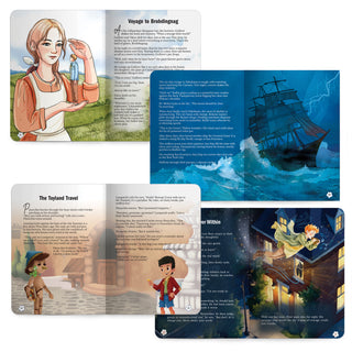 Lil Legends Timeless Classics Re-Imagined for Today | Set of 4 Story Books | Pinocchio, Peter Pan, Gulliver's Travels and More | Vocabulary, Imagination and Values Booster Stories | For Age 7+
