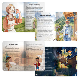 Lil Legends Timeless Classics Re-Imagined for Today | Set of 4 Story Books | Heidi, Pinocchio, Gulliver's Travels and More | Vocabulary, Imagination and Value Booster Stories | For Age 7+