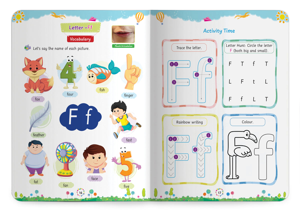 Lil Legends Incredible Phonics Level 1 Part 1 Main Book | Letter Sounds, Tracing, Writing and Fun Activities | Phonics Workbook for Beginners | Age 3+