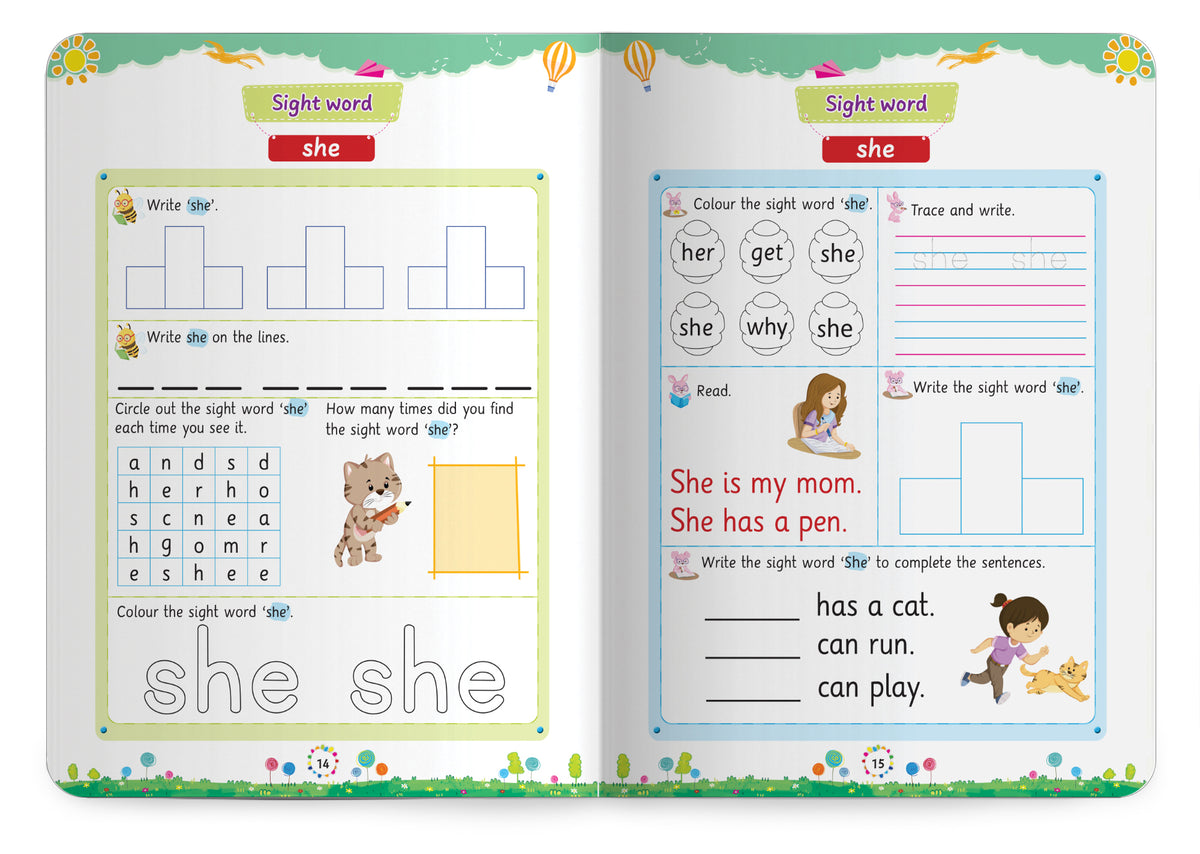 Lil Legends Incredible Phonics Level 2 Sight Words Book | High Frequency Words and Reading Practice | Vocabulary and Activity Book | Age 4+