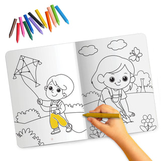 Lil Legends Jumbo Colouring Book Vol 4 for Kids | Bold Outlines and Fun Designs | Transport, Toys and Outdoor Scenes | Big Size Colouring Activity Book | For UKG/Class 1 | Age 5+