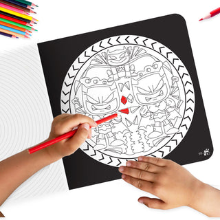 Lil Legends Let's Colour Set of 2 Colouring Books | Toys and Oceans | Travel-Friendly Hardboard Support | Boosts Focus and Creativity | For UKG/Primary | Age 4+