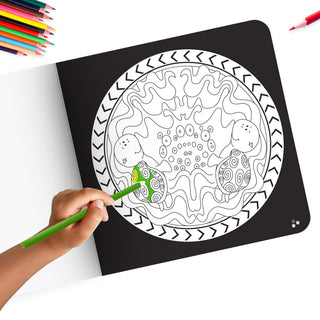 Lil Legends Let's Colour Set of 3 Colouring Books | Animals, Oceans and Dragons | Travel-Friendly Hardboard Support | Boosts Focus and Creativity | For UKG/Primary | Age 4+