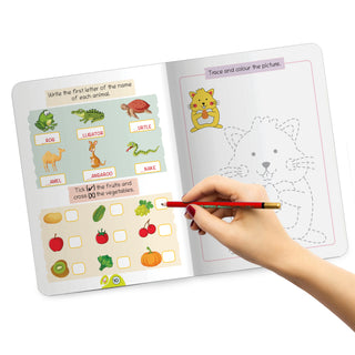Lil Legends Book of Activities for Age 4+ | Fun Learning Workbook with Tracing, Writing, Colouring Matching, Puzzles and More | Early Learning Activity Book | For LKG/UKG/Class 1