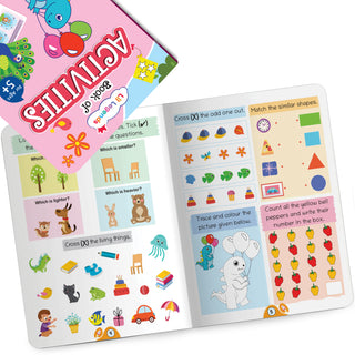 Lil Legends Books of Activities for Age 3+, 4+ and 5+ | Set of 3 Books | Puzzles, reasoning, Colouring, Counting, Matching and More | Early Learning Workbook | For UKG/Class 1
