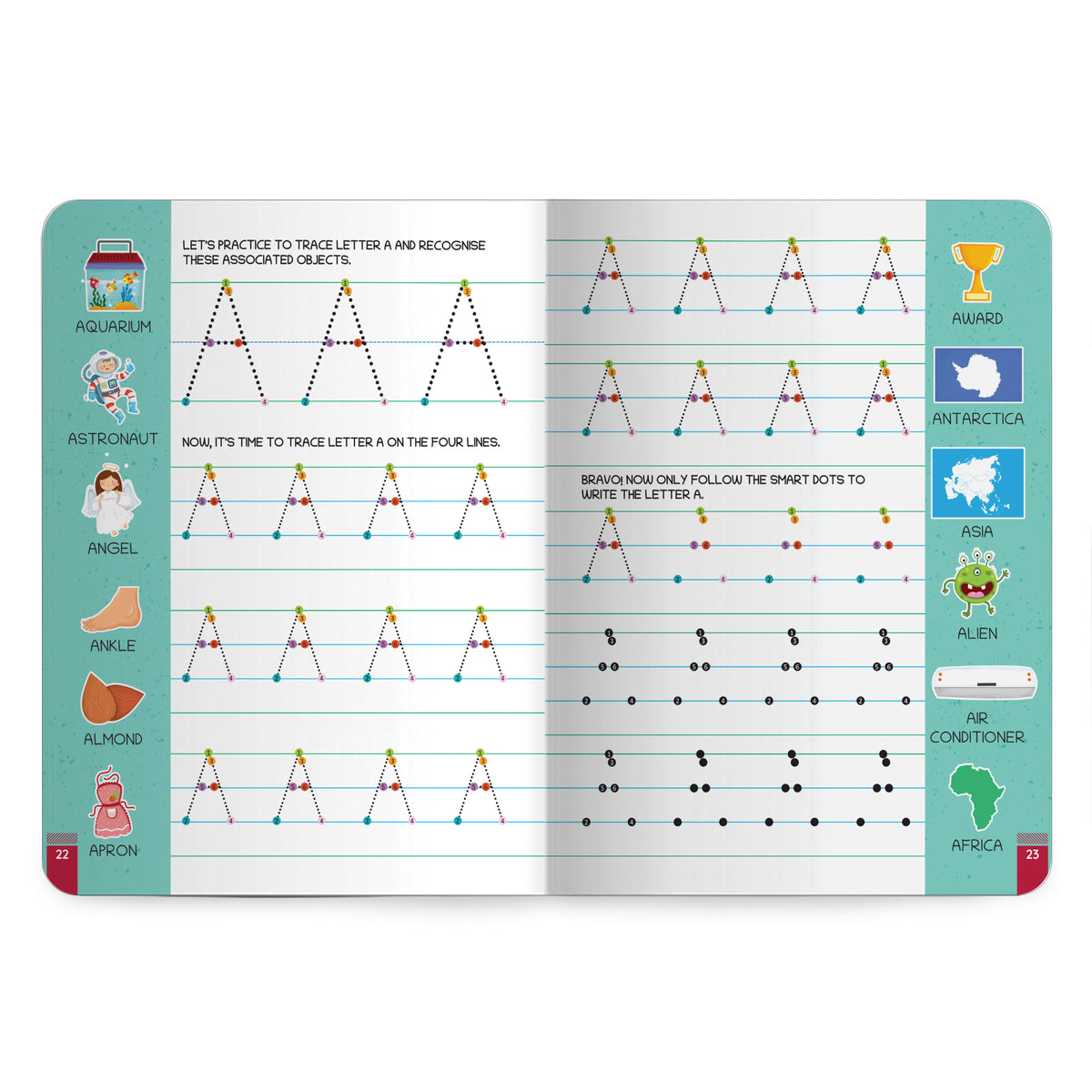 Lil Legends Writing Books Uppercase Tracing and Vocabulary Book Level 2 for Kids | India's First Pre-writing Program | Workbook With Smart Dot Guidance | For Nursery/LKG/UKG | Age 3-5