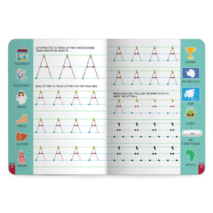 Lil Legends Writing Books Uppercase Tracing and Vocabulary Book Level 2 for Kids | India's First Pre-writing Program | Workbook With Smart Dot Guidance | For Nursery/LKG/UKG | Age 3-5