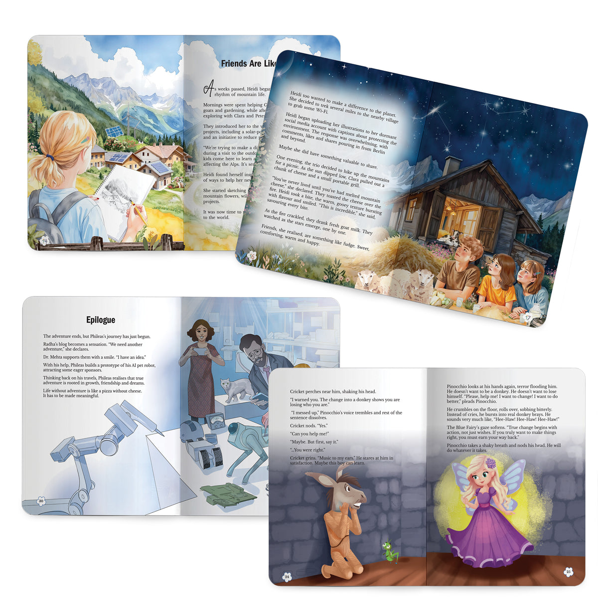 Lil Legends Timeless Classics Re-Imagined for Today | Set of 4 Story Books | Peter Pan, Around the World in 80 Days and More | Vocabulary, Imagination and Value Booster Stories | For Age 7+