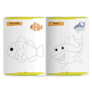 Lil Legends Books Of Copy Colouring Set of 5 Books for Kids | Dinosaurs, Unicorns, Toys, Fairies and Underwater World | Fun Activities and Vocabulary Booster | For LKG/UKG | Age 3+