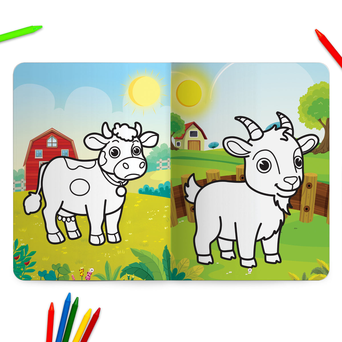 Lil Legends Jumbo Colouring Book Vol 2 for Kids | Bold Outlines and Fun Designs | Animals, Birds and Nature Scenes | Big Size Colouring Activity Book | For Toddlers/LKG/UKG | Age 4+