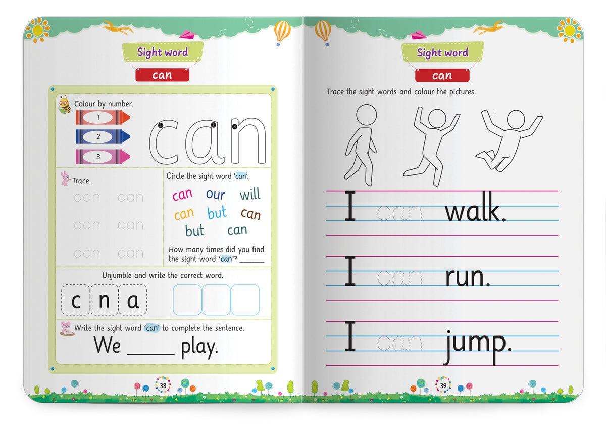 Lil Legends Incredible Phonics Level 2 Sight Words Book | High Frequency Words and Reading Practice | Vocabulary and Activity Book | Age 4+