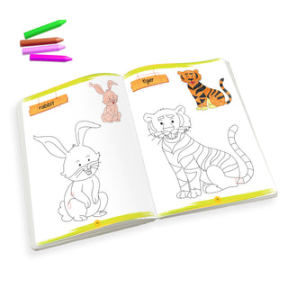 Lil Legends Books of Copy Colouring Set of 5 Books for Kids | Animals, Alphabets, Vegetables, Flowers and Fruits | Fun Activities and Vocabulary Booster for Kids | For LKG/UKG | Age 3+