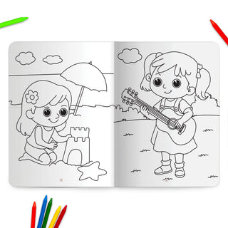 Lil Legends Jumbo Colouring Book Vol 4 for Kids | Bold Outlines and Fun Designs | Transport, Toys and Outdoor Scenes | Big Size Colouring Activity Book | For UKG/Class 1 | Age 5+