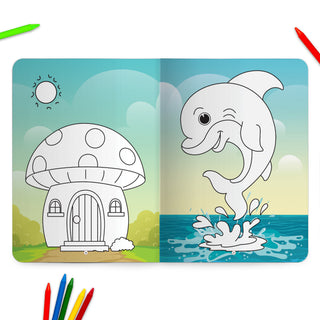 Lil Legends Jumbo Colouring Book Vol 3 for Kids | Bold Outlines and Fun Designs | Nature, Animals and Fun Scenes | Big Size Colouring Activity Book | For Toddlers/LKG/UKG | Age 5+