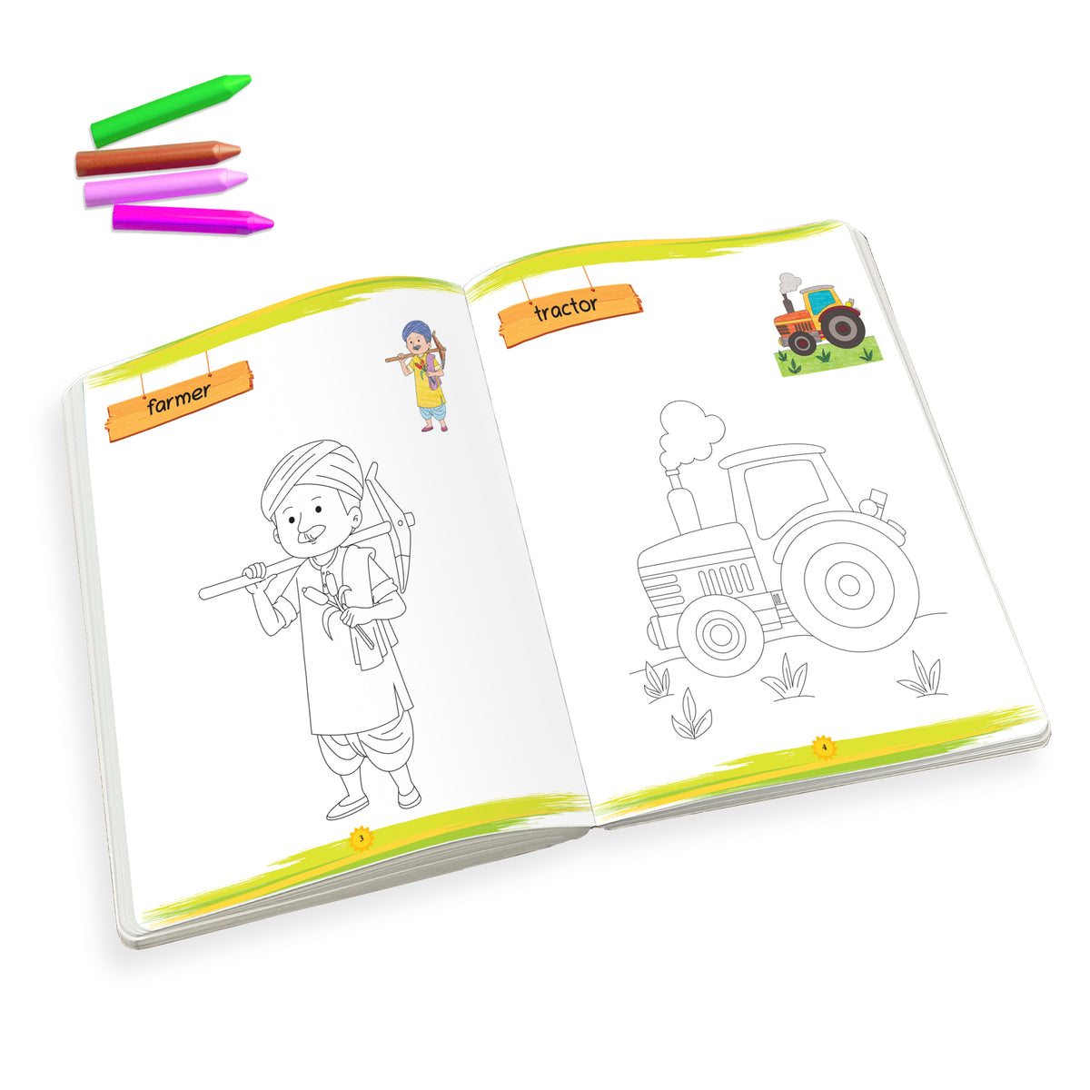 Lil Legends Books Of Copy Colouring Set of 5 Books for Kids | Community Helpers, Festivals, Things at Home and More | Fun Activities and Vocabulary Booster | For LKG/UKG | Age 3+