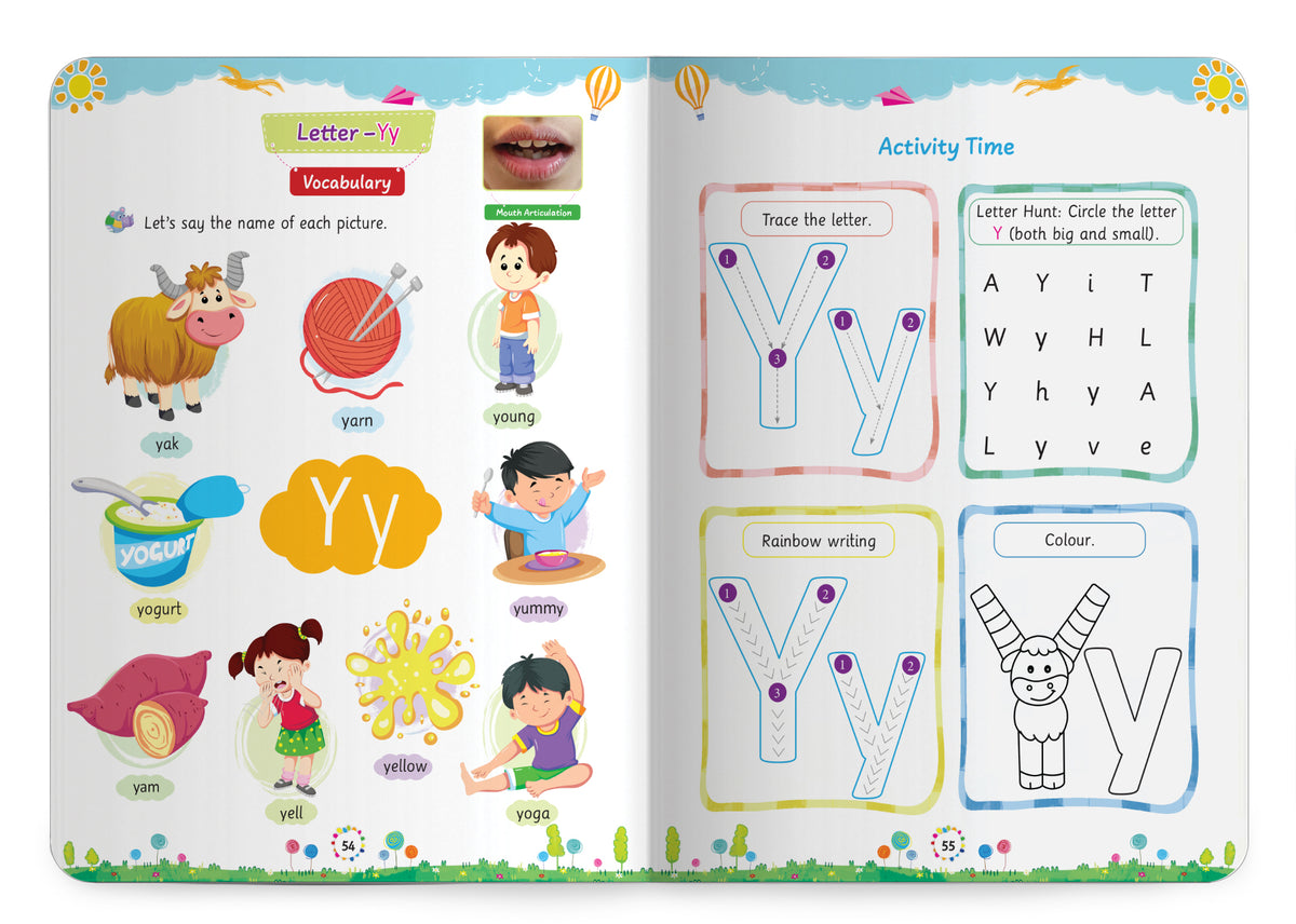 Lil Legends Incredible Phonics Level 1 Part 1 Main Book | Letter Sounds, Tracing, Writing and Fun Activities | Phonics Workbook for Beginners | Age 3+