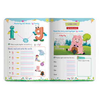 Lil Legends Incredible Phonics Level 2 Main Book for Kids | CVC Words, Short Vowels, 2 and 3 Letter Blending | Early Reading Foundation | Phonics Workbook | For UKG/ Class 1 | Age 4-6