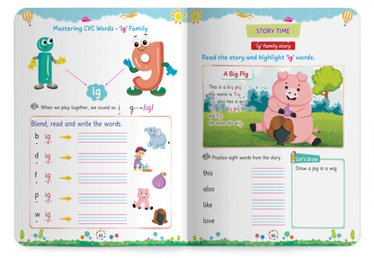 Lil Legends Incredible Phonics Level 2 Main Book | CVC Words, Short Vowels, Letter Blending | Early Reading | Phonics Workbook for Beginners | Age 4+