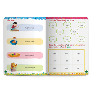 Lil Legends Three Letter Words A Phonic Reader- CVC Phonics Book for Kids | Letter Sounds, Blending and Word Recognition | Early Reading Practice Workbook | For Nursery/LKG/UKG | Age 5+