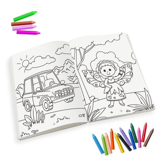 Lil Legends Book Of Crayon Colouring Vol 4 for Kids | Animals, Birds and Surrounding World | Boosts Focus, Creativity and Patience | Fun Activity Book | For UKG/Class 1/Class 2 | Age 4+