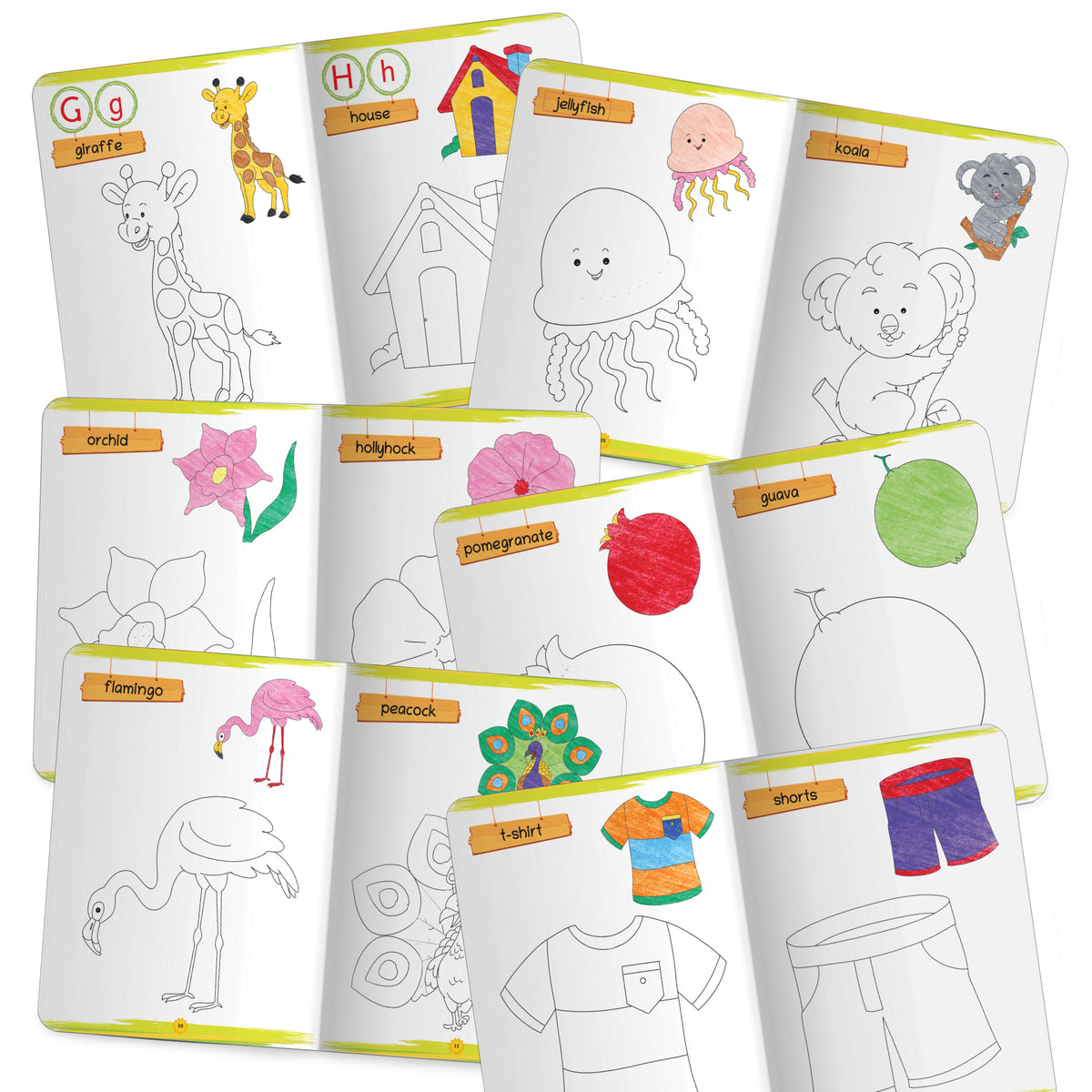 Lil Legends Set of 10 Copy Colouring Books for Kids | Boxset of 10 Books | Alphabet, Numbers, Shapes and More | Fun Activities and Vocabulary Booster | For Nursery/LKG/UKGF | Age 3+
