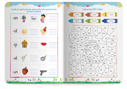 Lil Legends Incredible Phonics Level 2 Main Book | CVC Words, Short Vowels, Letter Blending | Early Reading | Phonics Workbook for Beginners | Age 4+