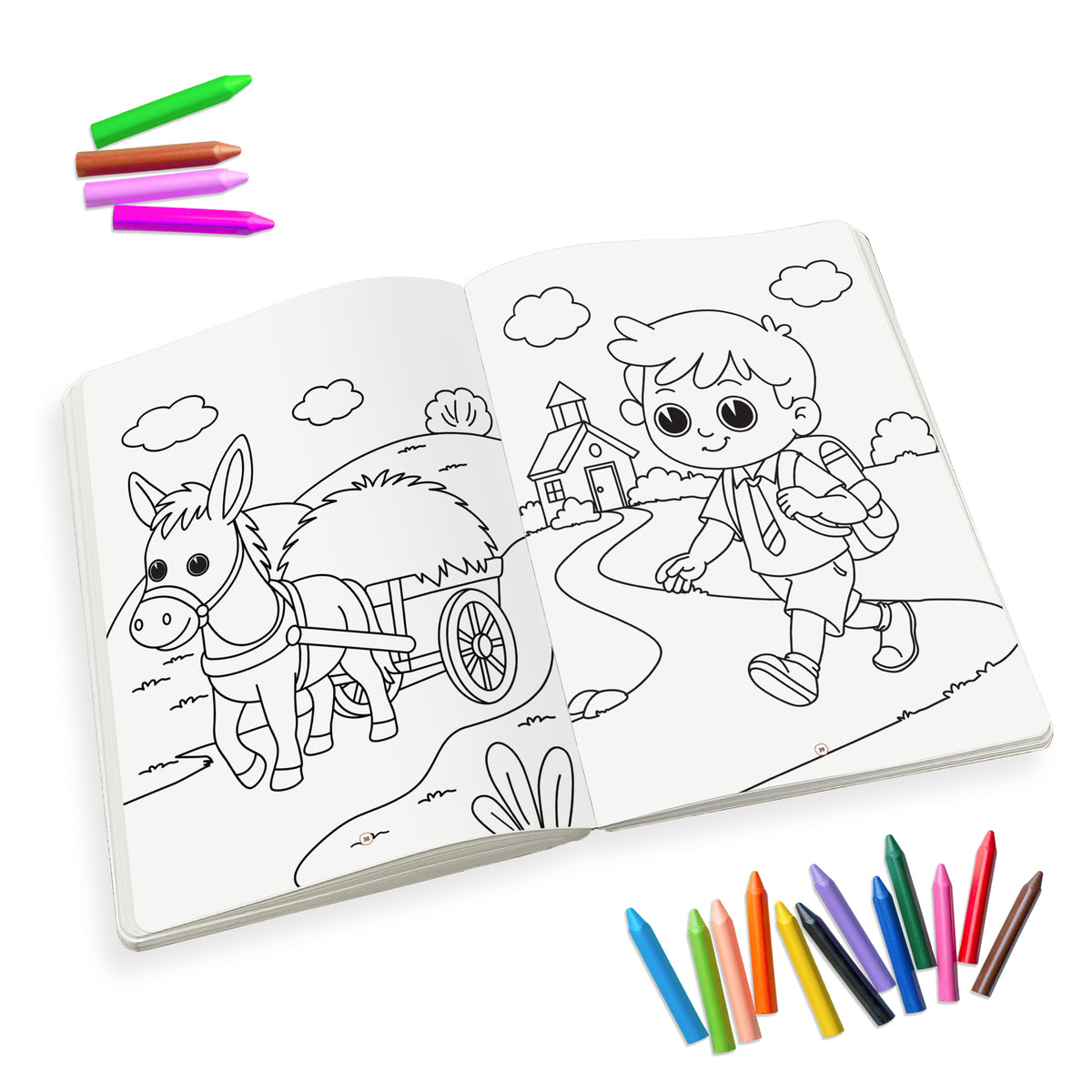 Lil Legends Jumbo Colouring Book Vol 4 for Kids | Bold Outlines and Fun Designs | Transport, Toys and Outdoor Scenes | Big Size Colouring Activity Book | For UKG/Class 1 | Age 5+
