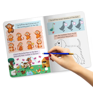 Lil Legends Books of Activities for Age 3+, 4+ and 5+ | Set of 3 Books | Puzzles, reasoning, Colouring, Counting, Matching and More | Early Learning Workbook | For UKG/Class 1