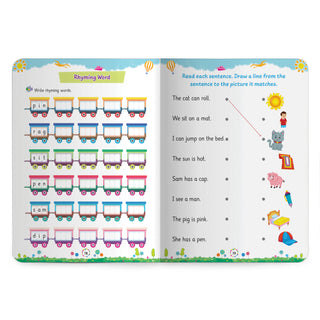 Lil Legends Incredible Phonics Level 2 Main Book and Sight Words Book | Set of 2 Books for Age 4-6 Years | CVC Words, Blending and High Frequency Words | Fun Activity Book | For UKG/Class 1