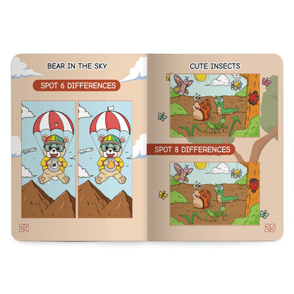 Lil Legends Interactive Learning Activity Books, Set of 2 for Kids Age 4+ Years | Spot the Differences and Word Search Puzzles | Brain Games to Boost Vocabulary and Observation
