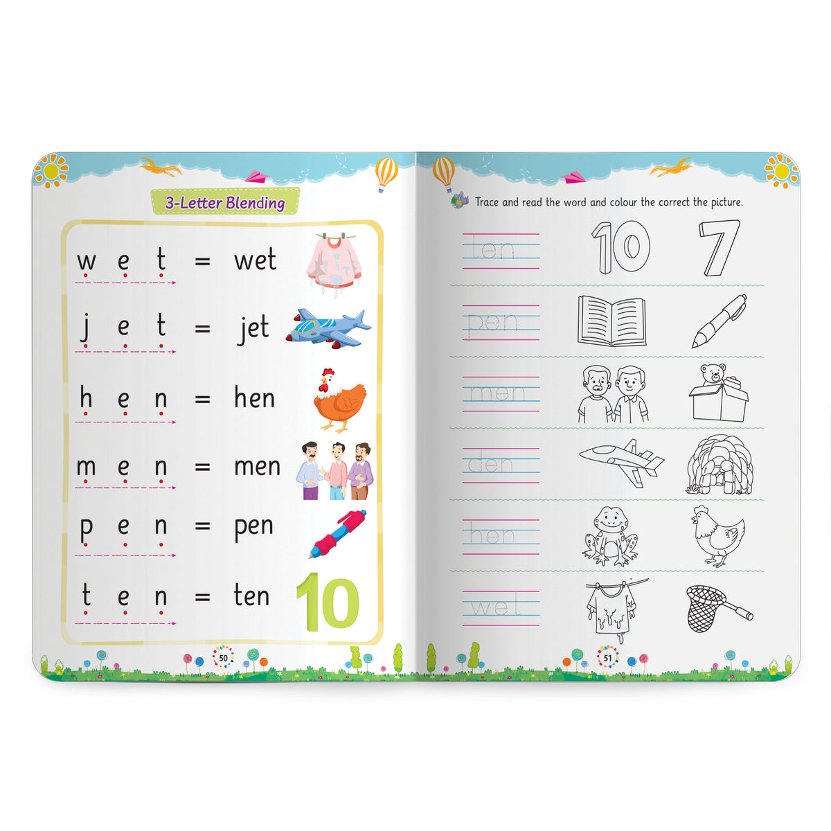 Lil Legends Incredible Phonics Level 1 Main Book Part 1, Part 2 and Sight Words Book | Set of 3 for Age 3-5 Years | Letter Sounds, High Frequency Words and Fun Activities | For Nursery/LKG/