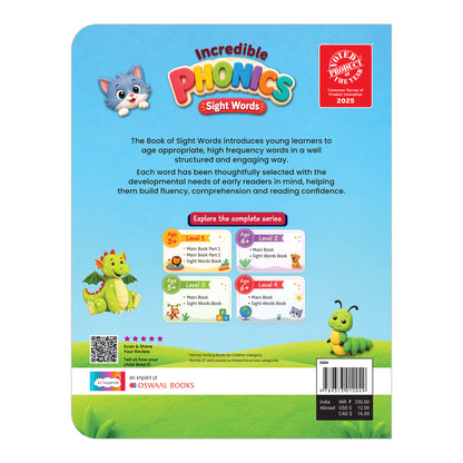 Lil Legends Incredible Phonics Level 3 Sight Words Book | Tricky and High Frequency Words | Reading Fluency and Fun Activity Book | Age 5+