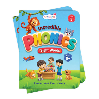 Lil Legends Incredible Phonics Level 3 Sight Words Book | Tricky and High Frequency Words | Reading Fluency and Fun Activity Book | Age 5+