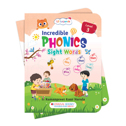 Lil Legends Incredible Phonics Level 3 Sight Words Book | Tricky and High Frequency Words | Reading Fluency and Fun Activity Book | Age 5+