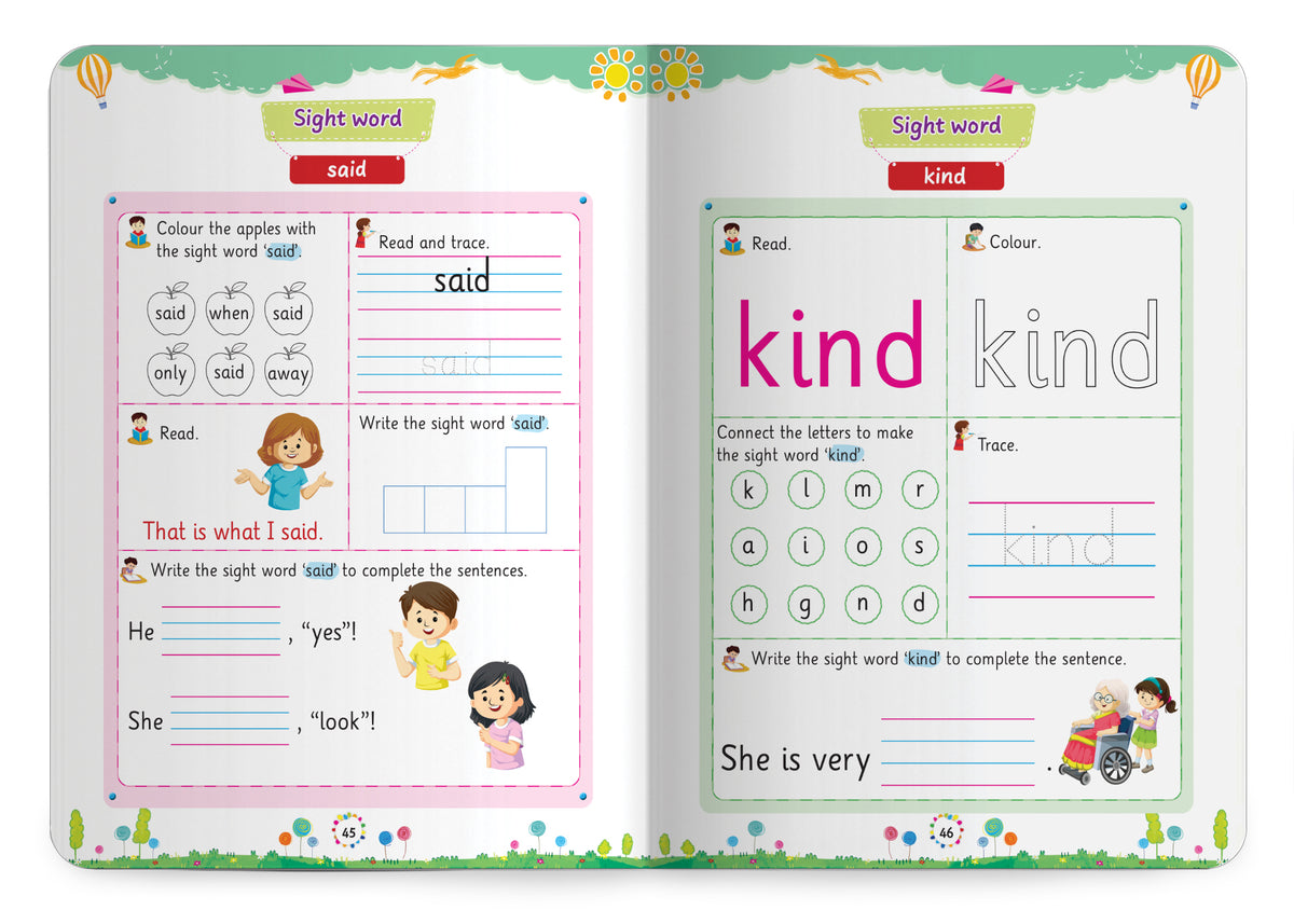Lil Legends Incredible Phonics Level 3 Sight Words Book | Tricky and High Frequency Words | Reading Fluency and Fun Activity Book | Age 5+