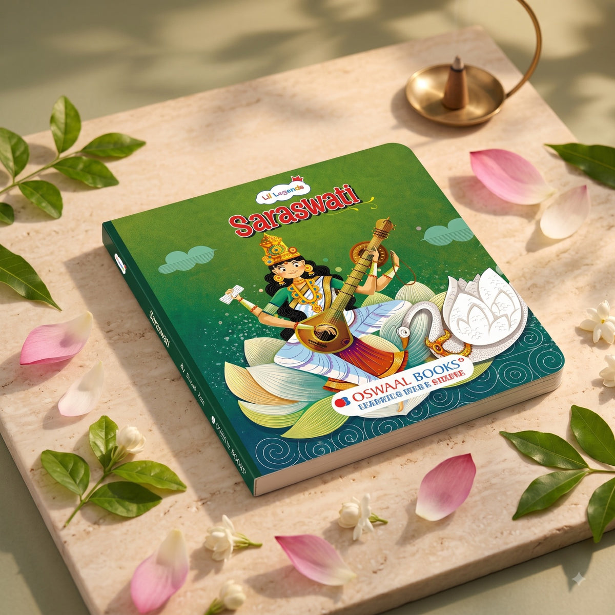 Lil Legends My Little Board Book of Mythological Tales of Goddess Saraswati for Kids Age 3+ Years | Enchanting Indian Stories with Colourful Illustrations | Hindu Mythology Picture Book