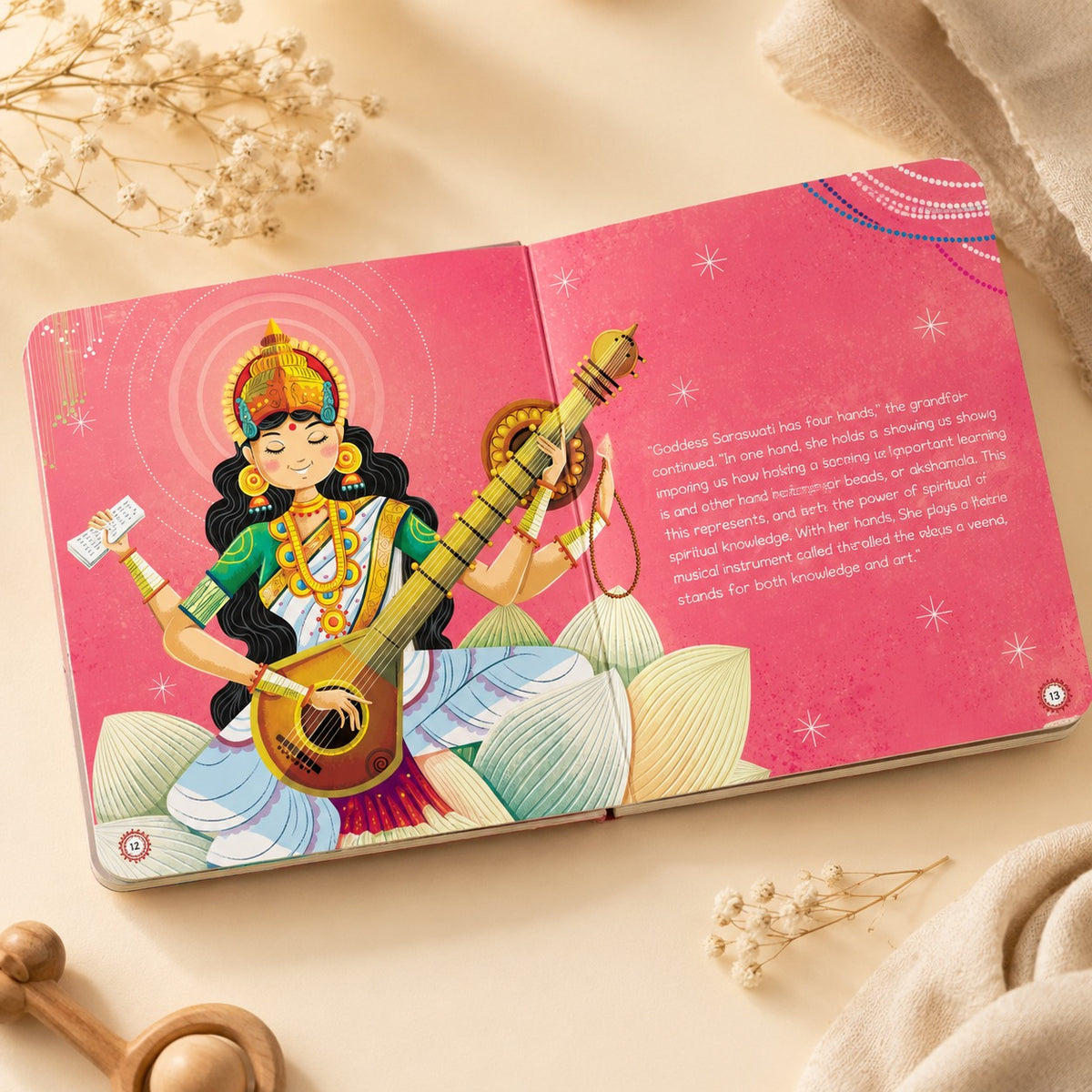 Lil Legends My Little Board Book of Mythological Tales of Goddess Saraswati for Kids Age 3+ Years | Enchanting Indian Stories with Colourful Illustrations | Hindu Mythology Picture Book