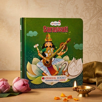 Lil Legends My Little Board Book of Mythological Tales of Goddess Saraswati for Kids Age 3+ Years | Enchanting Indian Stories with Colourful Illustrations | Hindu Mythology Picture Book