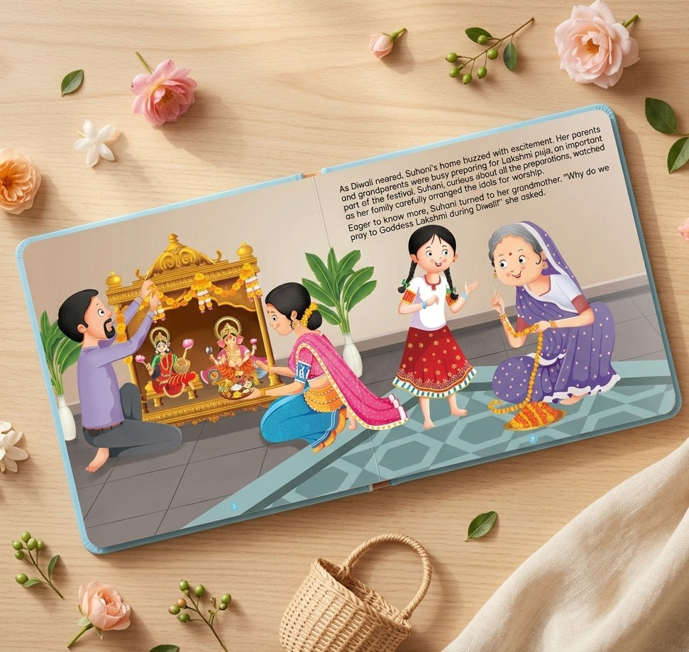 Lil Legends Tale of Goddess Lakshmi Board Book for Kids | Illustrated Mythological Story | Short Bedtime Story Book | Cultural Learning Picture Book | Age 3+ Years