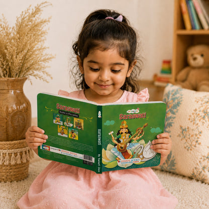 Lil Legends My Little Board Book of Mythological Tales of Goddess Saraswati for Kids Age 3+ Years | Enchanting Indian Stories with Colourful Illustrations | Hindu Mythology Picture Book