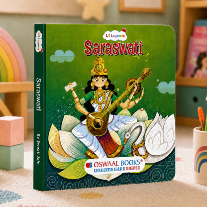 Lil Legends My Little Board Book of Mythological Tales of Goddess Saraswati for Kids Age 3+ Years | Enchanting Indian Stories with Colourful Illustrations | Hindu Mythology Picture Book
