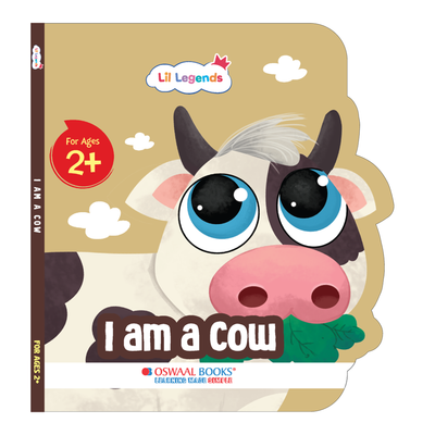 Lil Legends Shaped Board Book - Pet Animals: Cow | Cow-Shaped Picture Book for Kids Age 2+ Years | Early Learning Book with Colourful Illustrations for Toddlers & Preschoolers