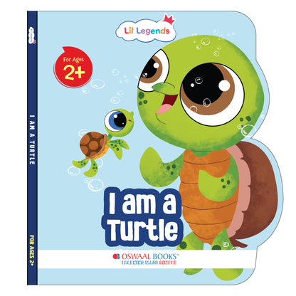 Lil Legends Shaped Board Book - Sea Animals: Turtle | Turtle-Shaped Picture Book for Kids Age 2+ Years | Early Learning Book with Colourful Illustrations for Toddlers & Preschoolers
