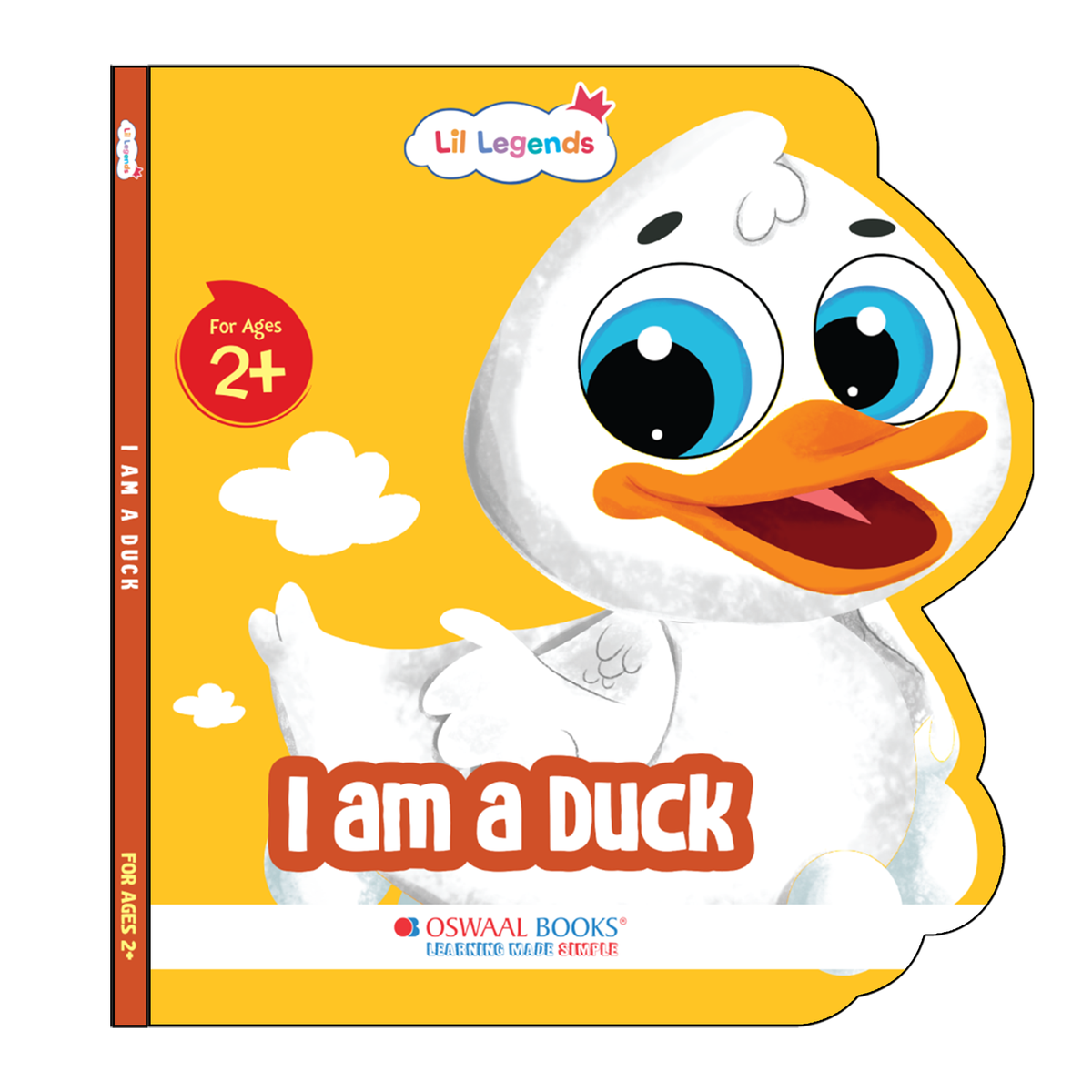 Lil Legends Shaped Board Book - Farm Animals: Duck | Duck-Shaped Picture Book for Kids Age 2+ Years | Early Learning Book with Colourful Illustrations for Toddlers & Preschoolers