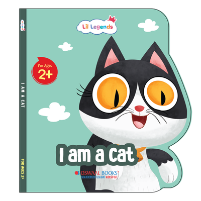 Lil Legends Shaped Board Book - Pet Animals: Cat | Cat-Shaped Picture Book for Kids Age 2+ Years | Early Learning Book with Colourful Illustrations for Toddlers & Preschoolers