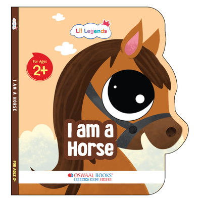 Lil Legends Shaped Board Book - Farm Animals: Horse | Horse-Shaped Picture Book for Kids Age 2+ Years | Early Learning Book with Colourful Illustrations for Toddlers & Preschoolers