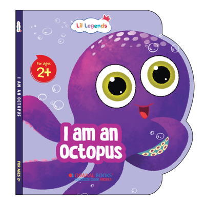 Lil Legends Shaped Board Book - Sea Animals: Octopus | Octopus-Shaped Picture Book for Kids Age 2+ Years | Early Learning Book with Colourful Illustrations for Toddlers & Preschoolers